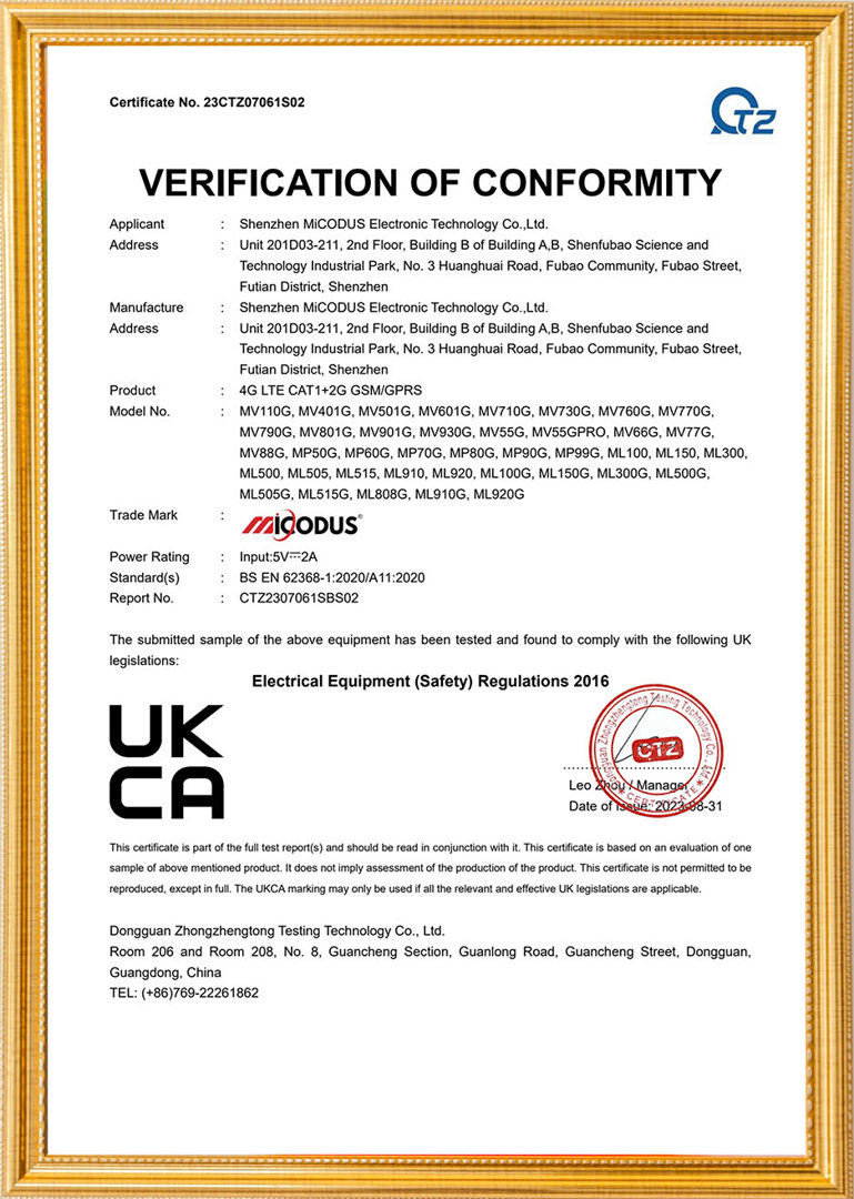 UKCA Certification